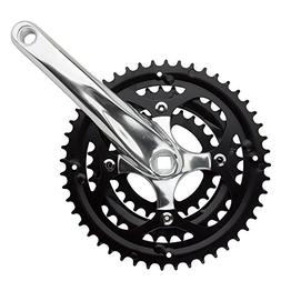 Sunlite Alloy Triple Crankset, 170mm x 48-36-26t, Black/Silv