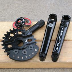 ODYSSEY BMX BIKE CALIBUR v2 BICYCLE CRANK + SPROCKET KIT BLA