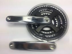 SR Suntour Bicycle Crankset 175 arms 48/38/28 teeth Black/Si