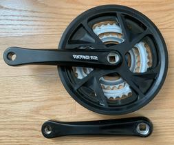 SR Suntour crankset XR 8 Speed 48/38/28 175 Square Taper, Bl