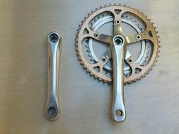 Vintage Sugino GP Road Bike Crankset Double Triple 170mm 52/